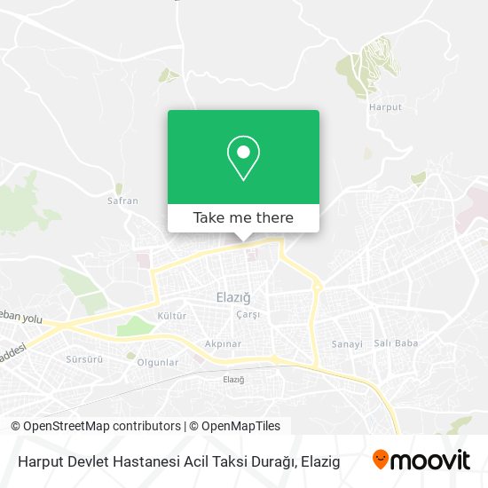 Harput Devlet Hastanesi Acil Taksi Durağı map