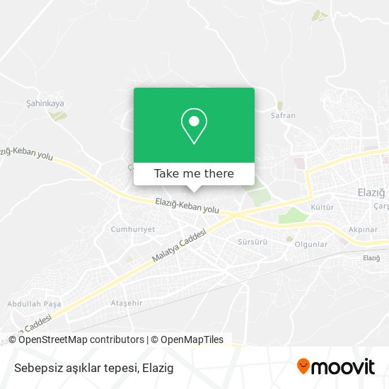 Sebepsiz aşıklar tepesi map