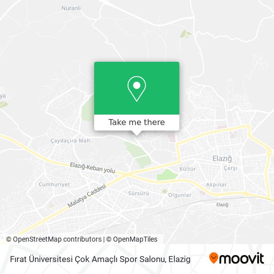 Fırat Üniversitesi Çok Amaçlı Spor Salonu map