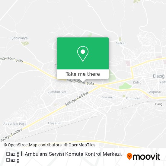 Elazığ İl Ambulans Servisi Komuta Kontrol Merkezi map