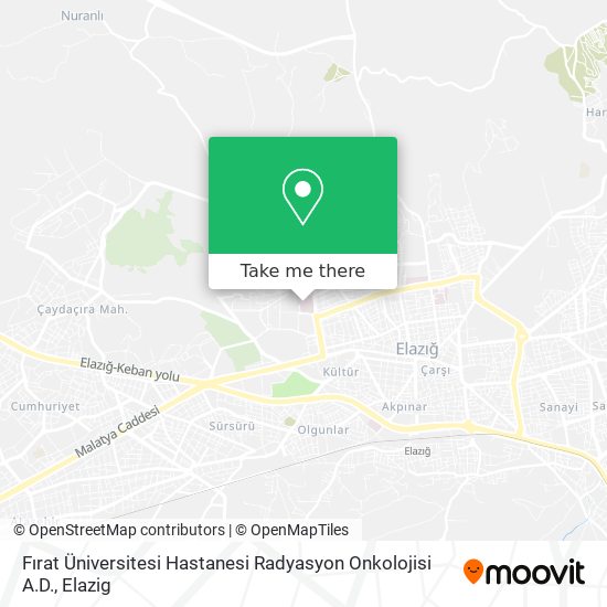 Fırat Üniversitesi Hastanesi Radyasyon Onkolojisi A.D. map