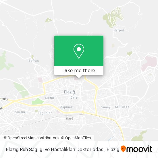 Elazığ Ruh Sağlığı ve Hastalıkları Doktor odası map