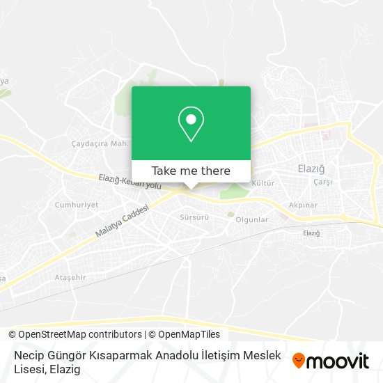 Necip Güngör Kısaparmak Anadolu İletişim Meslek Lisesi map