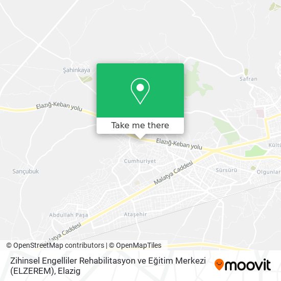 Zihinsel Engelliler Rehabilitasyon ve Eğitim Merkezi (ELZEREM) map