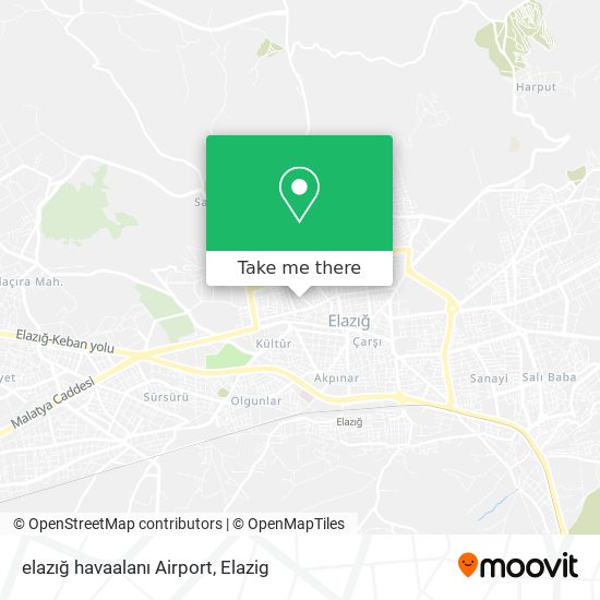 elazığ havaalanı Airport map