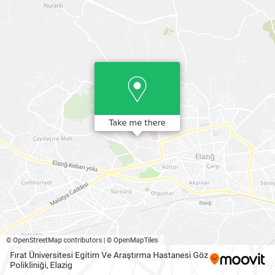 Fırat Üniversitesi Egitim Ve Araştırma Hastanesi Göz Polikliniği map