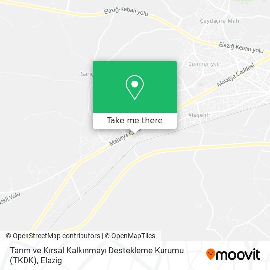 Tarım ve Kırsal Kalkınmayı Destekleme Kurumu (TKDK) map