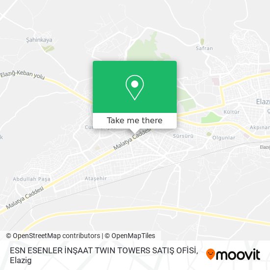 ESN ESENLER İNŞAAT TWIN TOWERS SATIŞ OFİSİ map