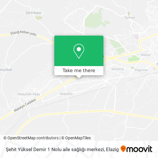 Şehit Yüksel Demir 1 Nolu aile sağlığı merkezi map