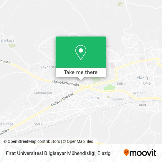 Fırat Üniversitesi Bilgisayar Mühendisliği map