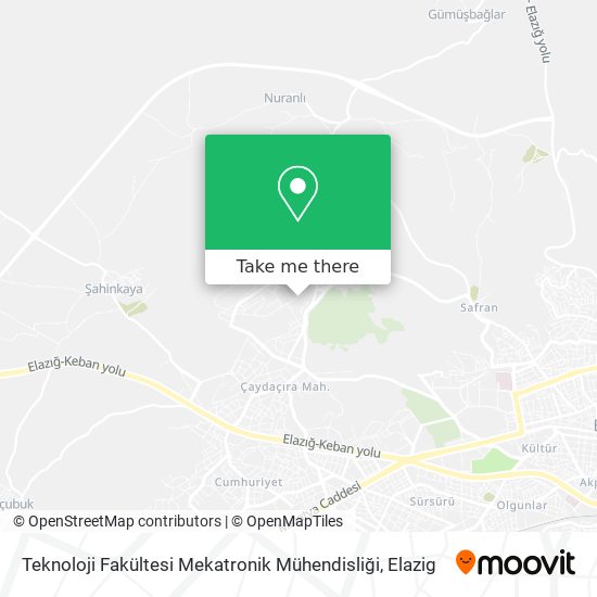 Teknoloji Fakültesi Mekatronik Mühendisliği map