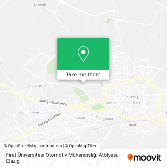 Fırat Üniversitesi Otomotiv Mühendisliği Atölyesi map