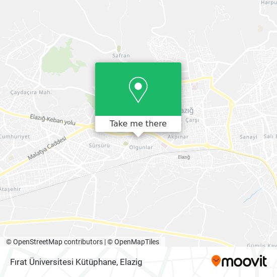 Fırat Üniversitesi Kütüphane map