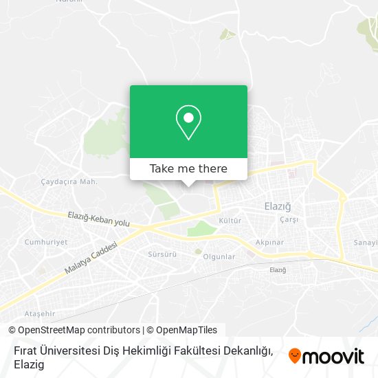 Fırat Üniversitesi Diş Hekimliği Fakültesi Dekanlığı map