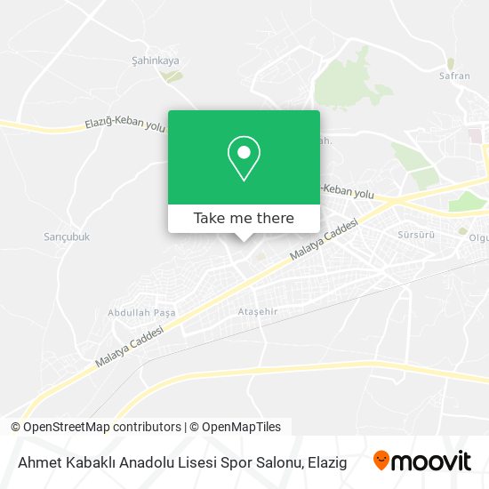 Ahmet Kabaklı Anadolu Lisesi Spor Salonu map