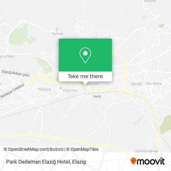 Park Dedeman Elazığ Hotel map