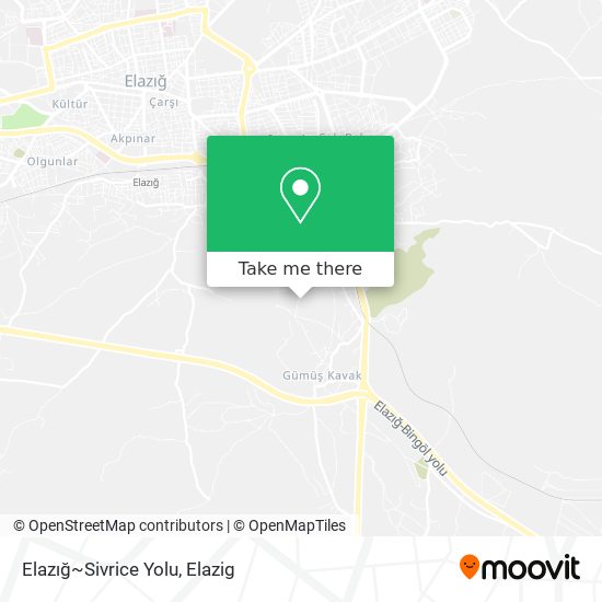 Elazığ~Sivrice Yolu map