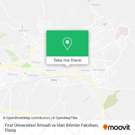 Fırat Üniversitesi İktisadi ve İdari Bilimler Fakültesi map