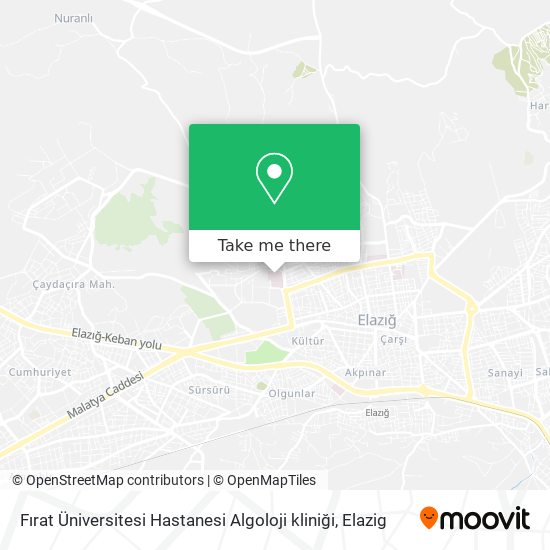 Fırat Üniversitesi Hastanesi Algoloji kliniği map