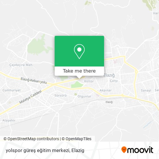 yolspor güreş eğitim merkezi map