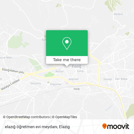 elazığ öğretmen evi meydanı map