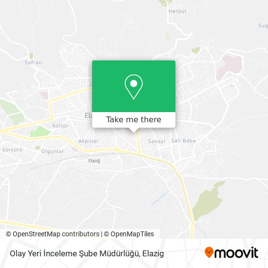 Olay Yeri İnceleme Şube Müdürlüğü map