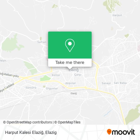 Harput Kalesi Elaziğ map