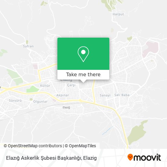 Elazığ Askerlik Şubesi Başkanlığı map