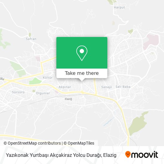 Yazıkonak Yurtbaşı Akçakiraz Yolcu Durağı map