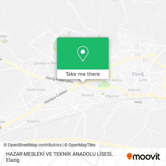 HAZAR MESLEKİ VE TEKNİK ANADOLU LİSESİ map