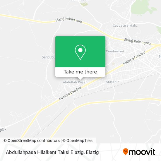 Abdullahpasa Hilalkent Taksi Elazig map