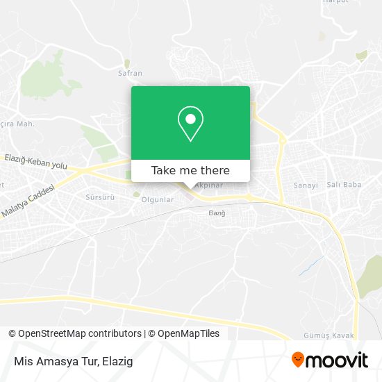Mis Amasya Tur map