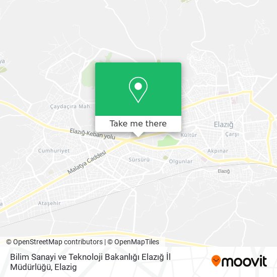 Bilim Sanayi ve Teknoloji Bakanlığı Elazığ İl Müdürlüğü map