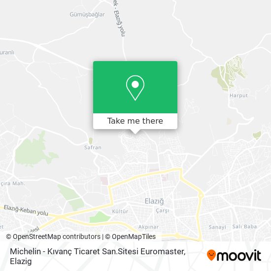 Michelin - Kıvanç Ticaret San.Sitesi Euromaster map