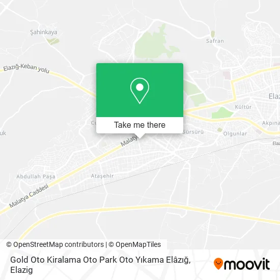 Gold Oto Kiralama Oto Park Oto Yıkama Elâzığ map