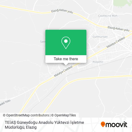 TEİAŞ Güneydoğu Anadolu Yüktevzi İşletme Müdürlüğü map