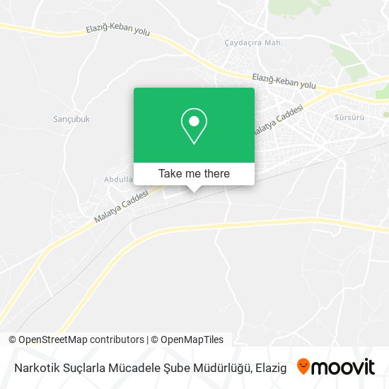 Narkotik Suçlarla Mücadele Şube Müdürlüğü map