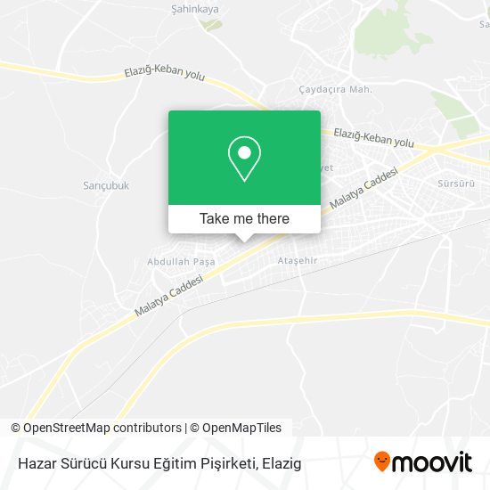 Hazar Sürücü Kursu Eğitim Pişirketi map