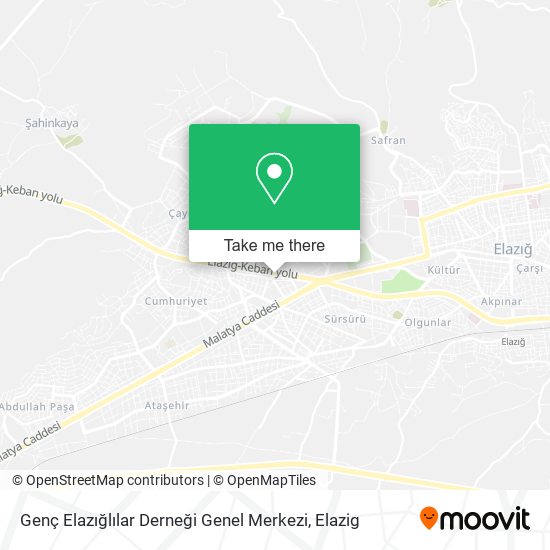 Genç Elazığlılar Derneği Genel Merkezi map