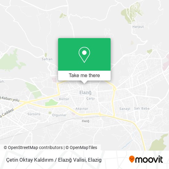 Çetin Oktay Kaldırım / Elazığ Valisi map