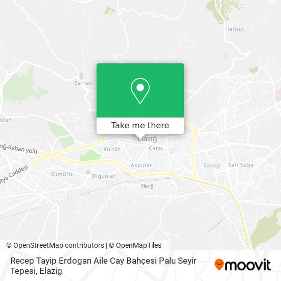 Recep Tayip Erdogan Aile Cay Bahçesi Palu Seyir Tepesi map