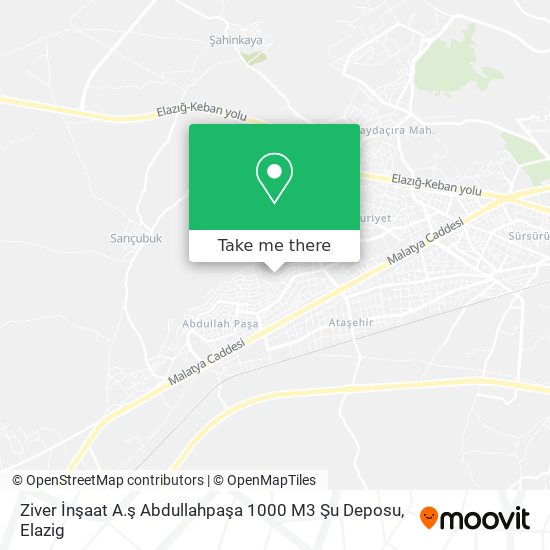 Ziver İnşaat A.ş Abdullahpaşa 1000 M3 Şu Deposu map