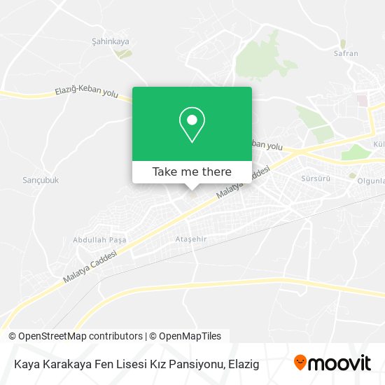 Kaya Karakaya Fen Lisesi Kız Pansiyonu map