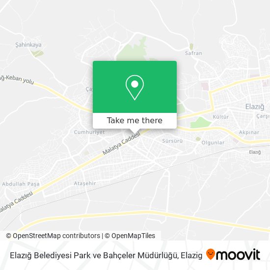 Elazığ Belediyesi Park ve Bahçeler Müdürlüğü map