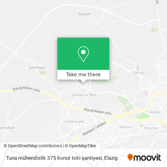 Tuna mühendislik 375 konut toki şantiyesi map