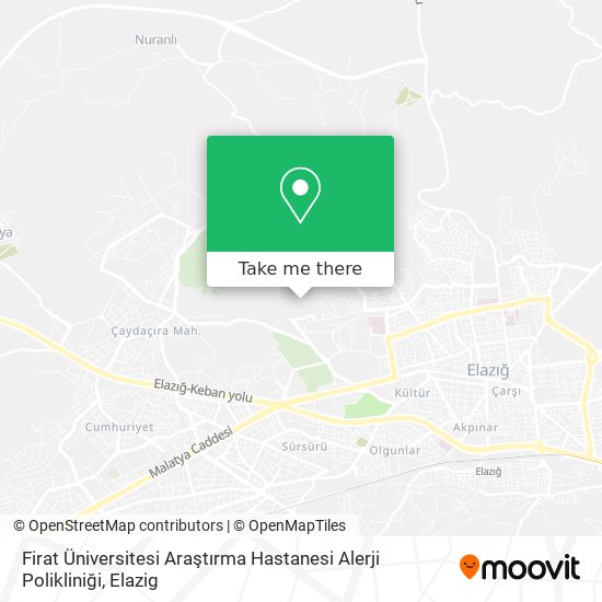 Firat Üniversitesi Araştırma Hastanesi Alerji Polikliniği map