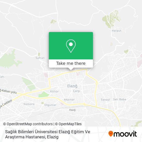 Sağlık Bilimleri Üniversitesi Elazığ Eğitim Ve Araştırma Hastanesi map