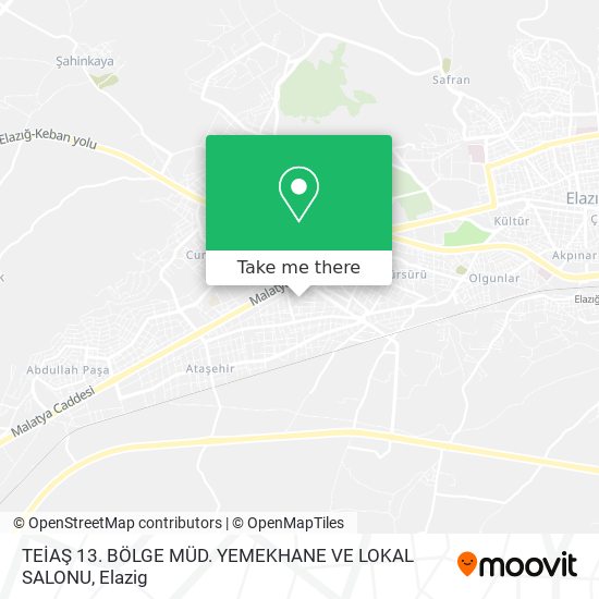 TEİAŞ 13. BÖLGE MÜD. YEMEKHANE VE LOKAL SALONU map