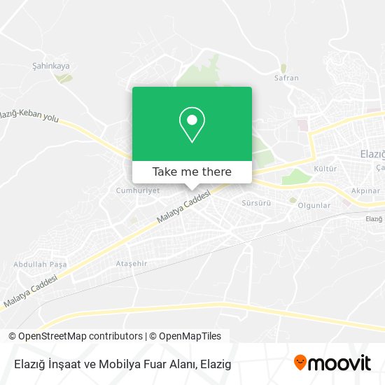 Elazığ İnşaat ve Mobilya Fuar Alanı map