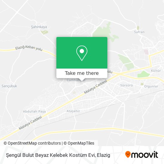 Şengül Bulut Beyaz Kelebek Kostüm Evi map